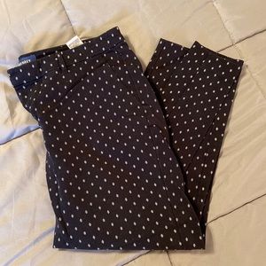 Old Navy black printed Harper pants size 12